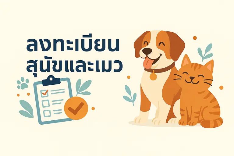 ลงทะเบียน สุนัขและแมว